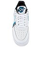 view 4 of 6 Air Force 1 07 LV8 Worldwide Sneaker in White, Blue Fury & Black