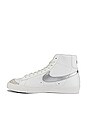 view 5 of 6 Blazer Mid '77 Sneaker in Summit White, Metallic Silver & Hyper Crimson