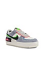 view 2 of 6 Air Force 1 Shadow Sneaker in Black, Sunset Pulse, Lt Armory Blue & Electric Green