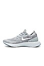 view 5 of 6 Epic React Flyknit Sneaker in Wolf Grey, White & Cool Grey