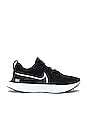 view 1 of 6 REACT INFINITY RUN FLYKNIT 2 스니커즈 in Black, White, & Iron Grey