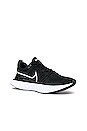view 2 of 6 REACT INFINITY RUN FLYKNIT 2 스니커즈 in Black, White, & Iron Grey