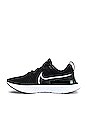 view 5 of 6 REACT INFINITY RUN FLYKNIT 2 스니커즈 in Black, White, & Iron Grey