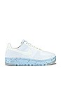 view 1 of 6 Air Force1 Crater Flyknit Sneaker in White, White, & Pure Platinum
