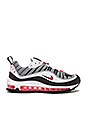 view 1 of 6 Air Max 98 Sneaker in White, Solar Red, Dust & Reflective Silver