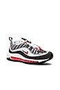 view 2 of 6 Air Max 98 Sneaker in White, Solar Red, Dust & Reflective Silver