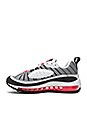view 5 of 6 Air Max 98 Sneaker in White, Solar Red, Dust & Reflective Silver