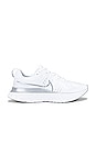 view 1 of 6 React Infinity Run Flyknit 2 Sneaker in White, Metallic Silver, & Pure Platinum