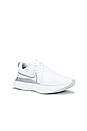 view 2 of 6 React Infinity Run Flyknit 2 Sneaker in White, Metallic Silver, & Pure Platinum