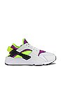 view 1 of 6 Air Huarache Sneaker in White, Neon Yellow, Magenta, & Black