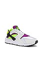 view 2 of 6 Air Huarache Sneaker in White, Neon Yellow, Magenta, & Black