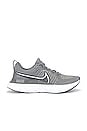 view 1 of 6 React Infinity Run Flyknit 2 Sneaker in Particle Grey, White, Grey Fog, & Black