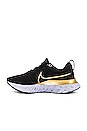 view 5 of 6 React Infinity Run Flyknit 2 Sneaker in Black, Metallic Gold, Ghost, & Dark Smoke