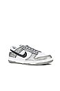 view 2 of 7 W Dunk Low Sneaker in Metallic Silver, Off Noir, White & Silver