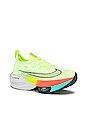 view 2 of 6 Air Zoom Alpha Fly Sneaker in Barely Volt, Black & Hyper Orange