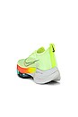 view 3 of 6 Air Zoom Alpha Fly Sneaker in Barely Volt, Black & Hyper Orange