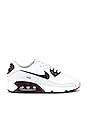 view 1 of 6 Air Max 90 Sneaker in White, Black, & Dark Beetroot