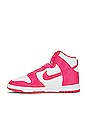 view 5 of 7 Dunk High Sneaker in White & Pink Prime