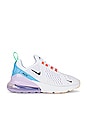 view 1 of 6 ZAPATILLA DEPORTIVA AIR MAX 270 CD in White, Black, Safety Orange, Green Glow, University Blue, & Lilac