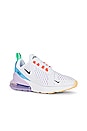 view 2 of 6 ZAPATILLA DEPORTIVA AIR MAX 270 CD in White, Black, Safety Orange, Green Glow, University Blue, & Lilac