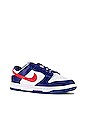view 2 of 6 Dunk Low Sneaker in White, Universal Red, & Deep Royal Blue