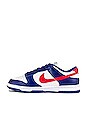 view 5 of 6 Dunk Low Sneaker in White, Universal Red, & Deep Royal Blue