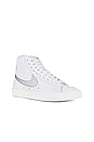 view 2 of 6 Blazer Mid '77 Sneaker in White, Metallic Silver, Sail, & Summit White
