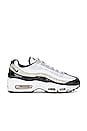 view 1 of 6 Air Max 95 Sneaker in White, Black, Light Iron Ore, & University Red