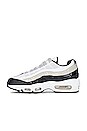 view 5 of 6 Air Max 95 Sneaker in White, Black, Light Iron Ore, & University Red