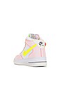 view 3 of 6 Air Force 1 '07 Mid Sneaker in White, Opti Yellow, & Pearl Pink