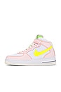 view 5 of 6 Air Force 1 '07 Mid Sneaker in White, Opti Yellow, & Pearl Pink