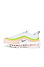 view 5 of 6 Air Max 97 Sneaker in White, Black, Pearl Pink, & Action Green