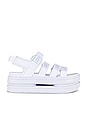 view 1 of 5 Icon Classic Sandal in White, Pure Platinum & White