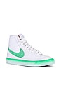 view 2 of 6 Blazer Mid '77 Sneaker in White, Spring Green, & Barely Green
