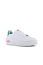 view 2 of 6 Air Force 1 Platform Sneaker in White, Pink Blast, & Clear Jade