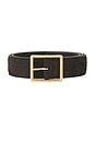 view 3 of 3 CEINTURE GABRIELE in Espresso With Gold