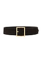 view 1 of 3 Marcela Belt in Espresso With Gold Buckle