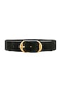 view 1 of 3 Nili Belt in Black & Antique Brass