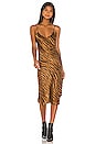 view 1 of 3 Short Cami Dress in Bronze Tiger Print