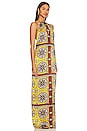 view 2 of 3 Rigel Scarf Dress in Scarf Print Yellow