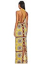 view 3 of 3 Rigel Scarf Dress in Scarf Print Yellow