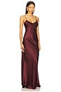 view 2 of 3 Cami Gown in Claret