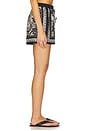 view 3 of 6 Frances Silk Short in Black & Ivory Paisley Scarf