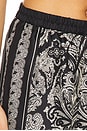 view 6 of 6 Frances Silk Short in Black & Ivory Paisley Scarf