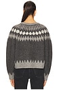 view 3 of 4 Alena Sweater in Dark Grey Melange Fair Isle