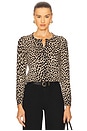 view 1 of 4 Keelah Cardigan in Taupe & Black Cheetah