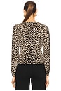 view 3 of 4 Keelah Cardigan in Taupe & Black Cheetah