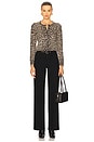 view 4 of 4 Keelah Cardigan in Taupe & Black Cheetah