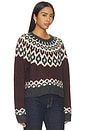 view 2 of 4 PULL FAIR ISLE ISALINE  in Burgundy Fairis