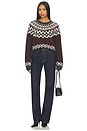 view 5 of 4 PULL FAIR ISLE ISALINE  in Burgundy Fairis